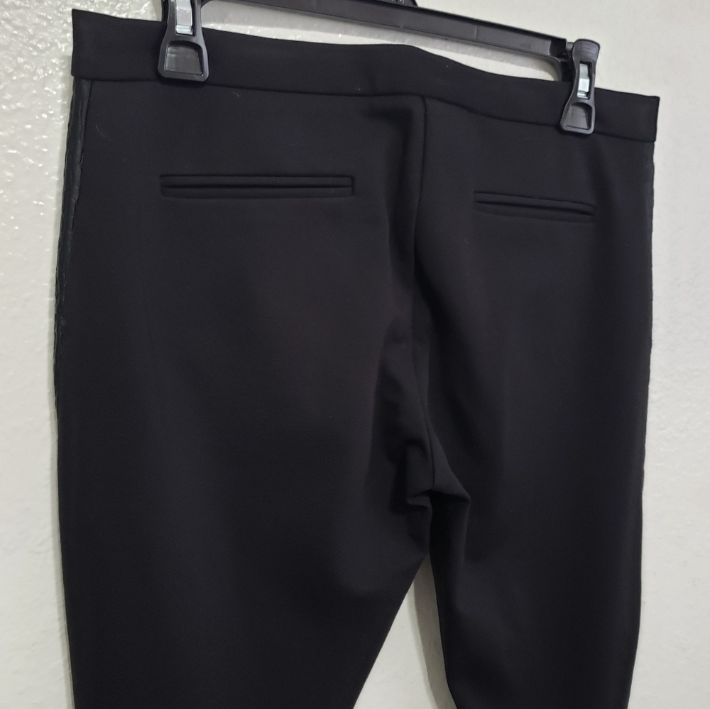 Maje Croc Embossed Skinny Pants Zip Ankle, Color Black, Size 36 - Picture 10 of 16